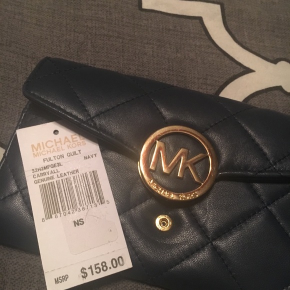 Michael Kors Handbags - Navy Quilted Michael Kors Wallet! 🎉❤️